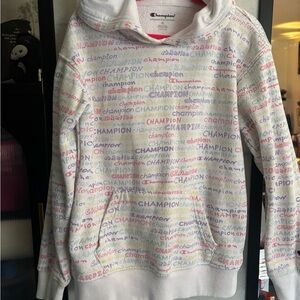 Champion Multicolor Text Print Hoodie